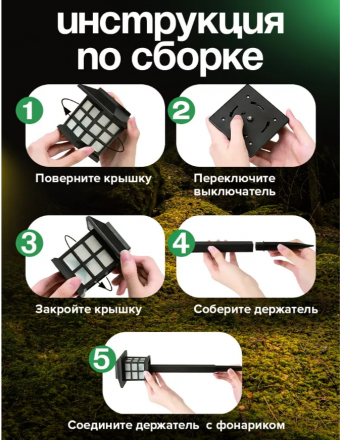 Светильник уличный на солнечной батарее (Домик) (3737)